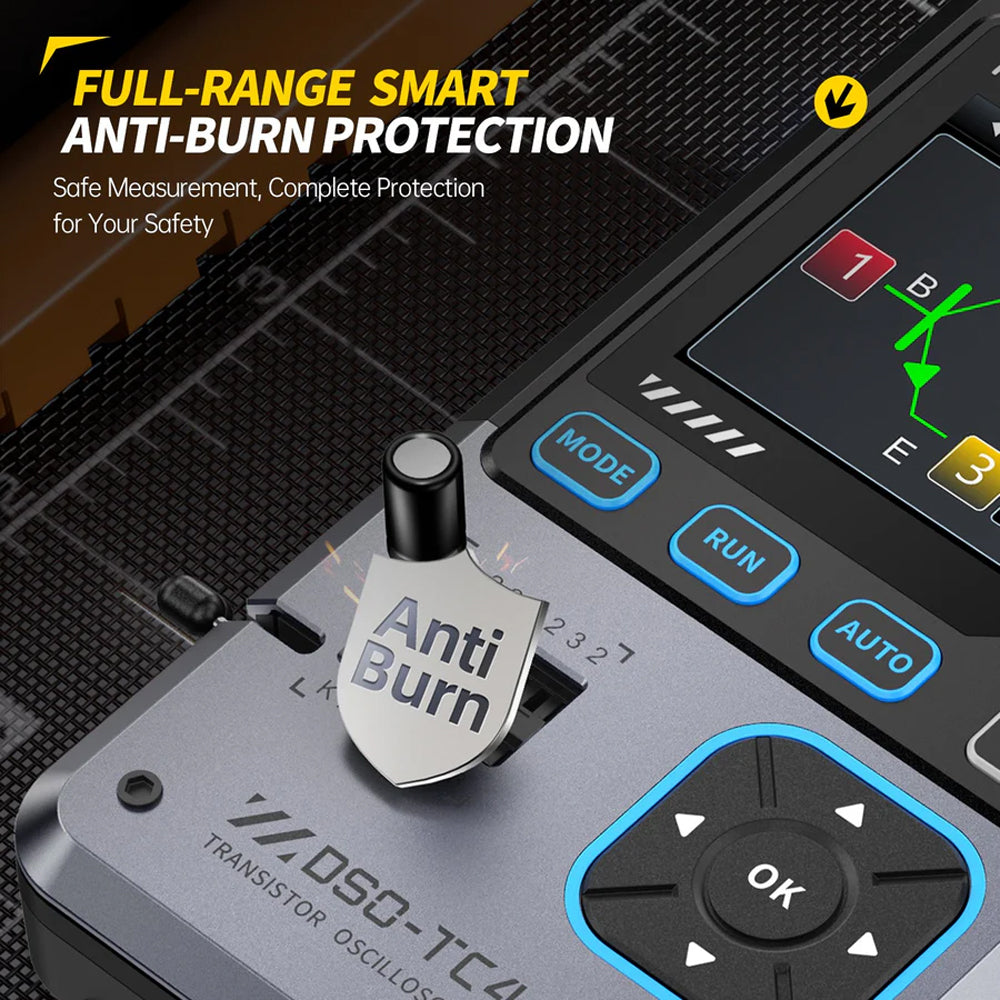 FNIRSI® DSO-TC4 3-IN-1 10MHz 48MSa/s Digital Oscilloscope Transistor Tester Signal Generator
