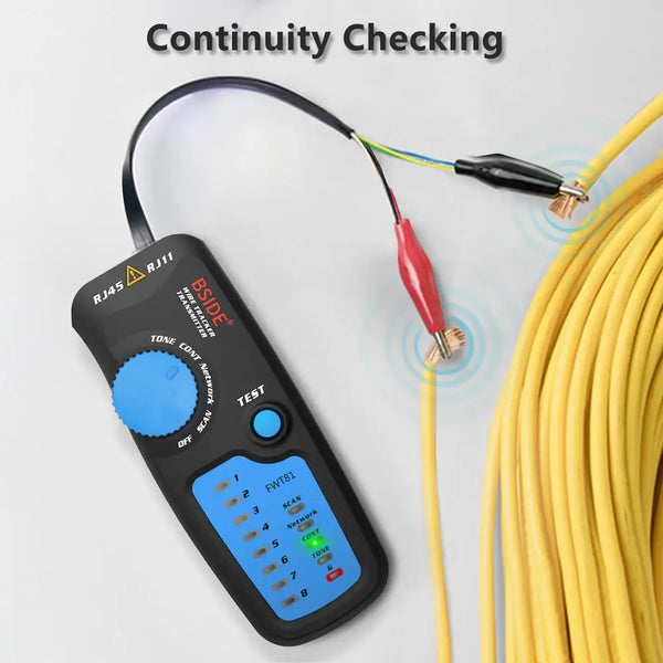 BSIDE Network cable tracker detecteur FWT81 RJ11/45 Lan Ethernet Phone wire tester Finder Telecom Tool electrified work 48V
