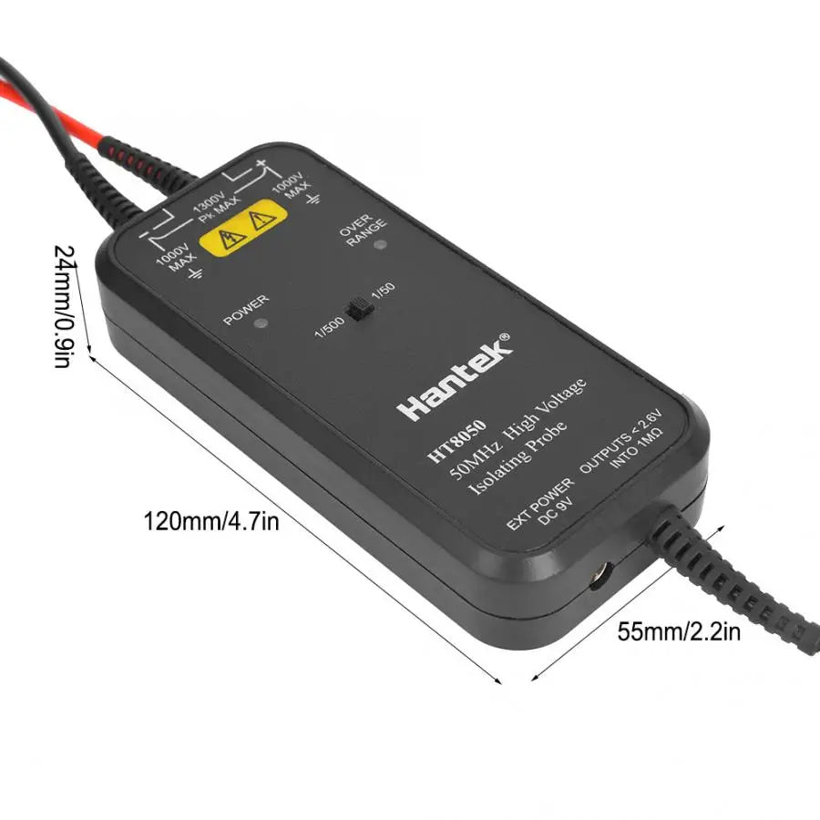 Hantek 100MHZ oszcilloszkóp HT8050/HT8100 nagyfeszültségű differenciálszonda leválasztó szonda LED jelző kiegészítő eszközök