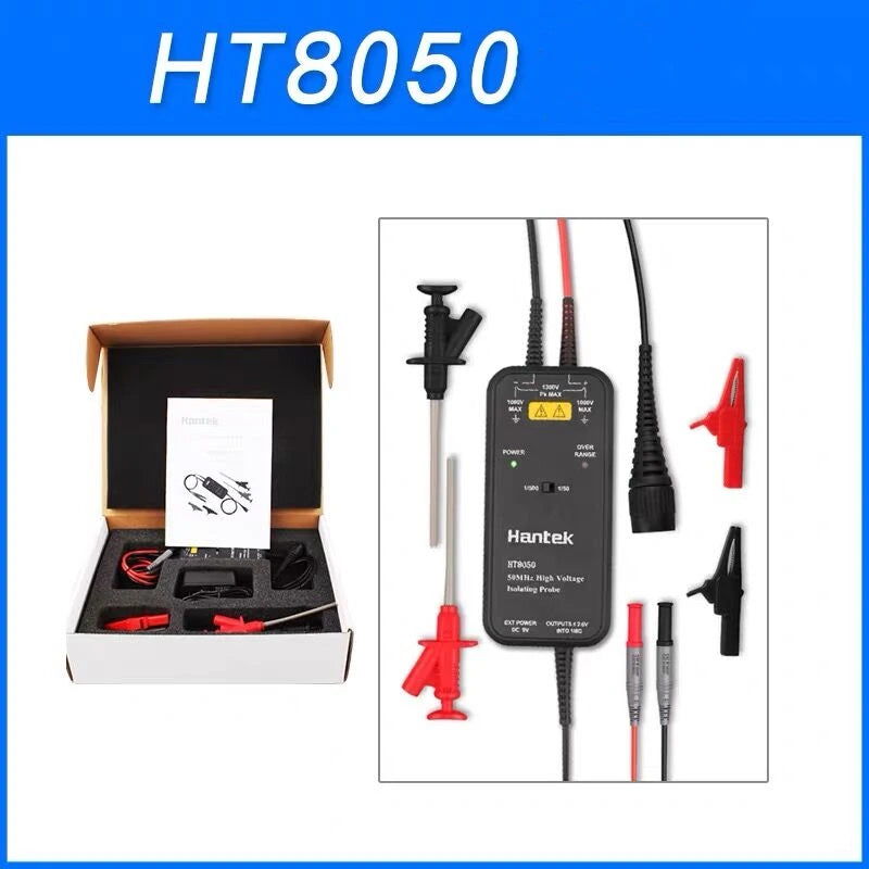 Hantek 100MHZ oszcilloszkóp HT8050/HT8100 nagyfeszültségű differenciálszonda leválasztó szonda LED jelző kiegészítő eszközök
