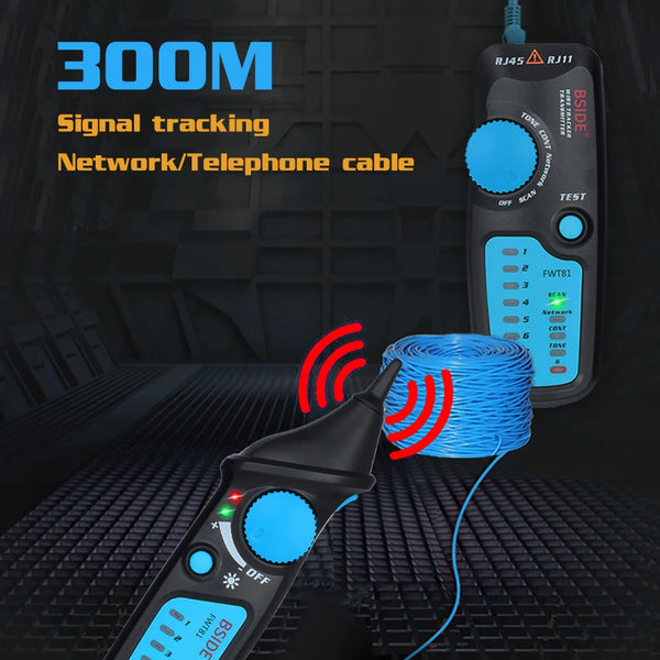 BSIDE Network cable tracker detecteur FWT81 RJ11/45 Lan Ethernet Phone wire tester Finder Telecom Tool electrified work 48V