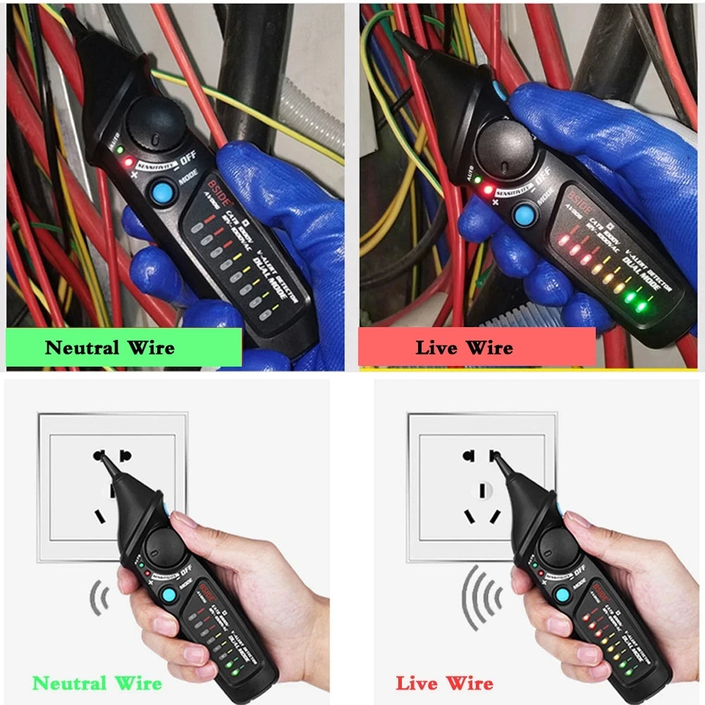 BSIDE AVD06 Non-Contact Voltage detector indicator Profession Smart Test Pencil Live/phase Wire Breakpoint NCV Continuity Meter