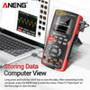 ANENG AOS02 Digital Oscilloscope 48MS/s Sampling Rate 10MHZ Analog Transistor Test Multimeter Bandwidth Support Waveform Storage