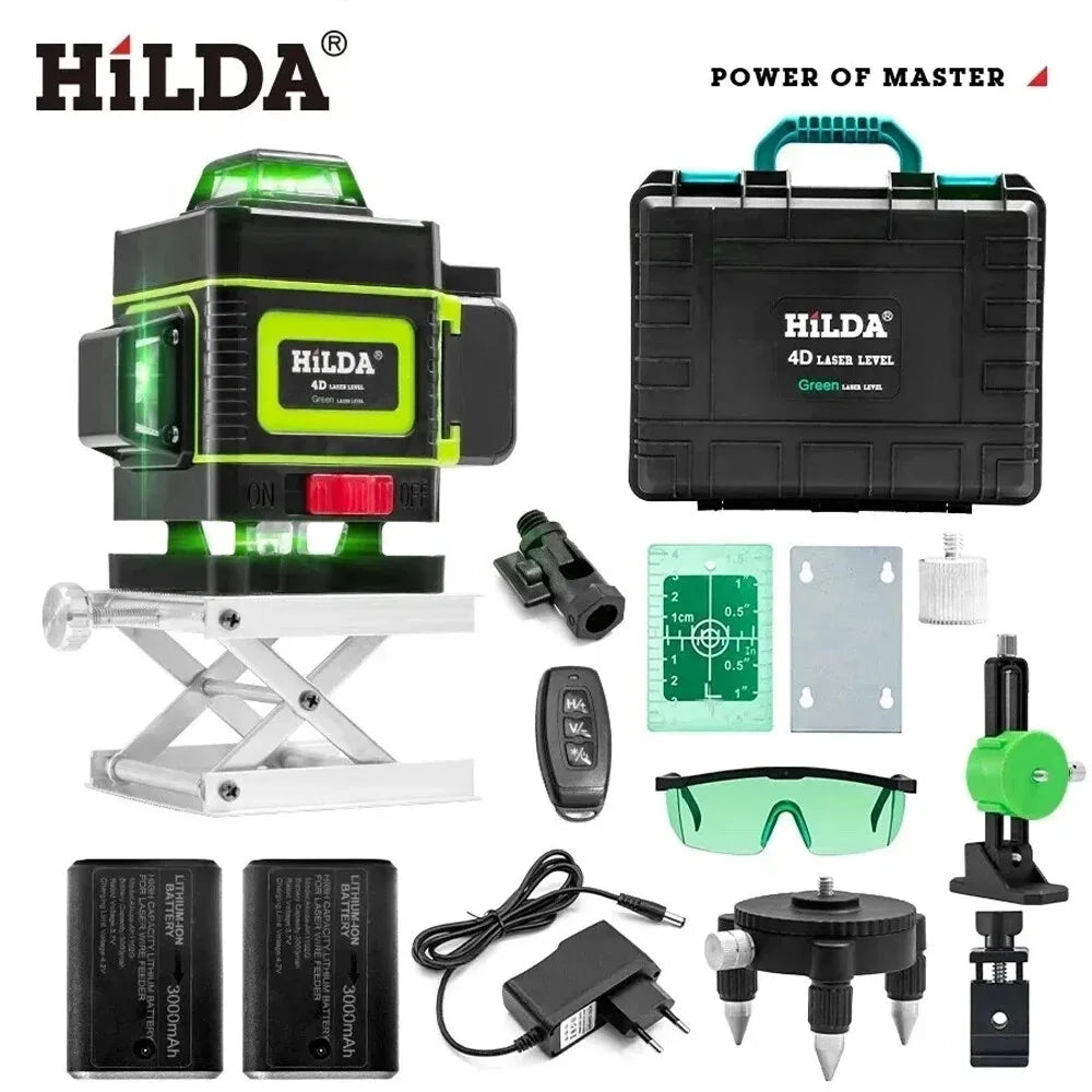 16 Lines 4D 360 Horizontal And Vertical Laser Level green line SelfLeveling Super Powerful Laser level green Beam laser level