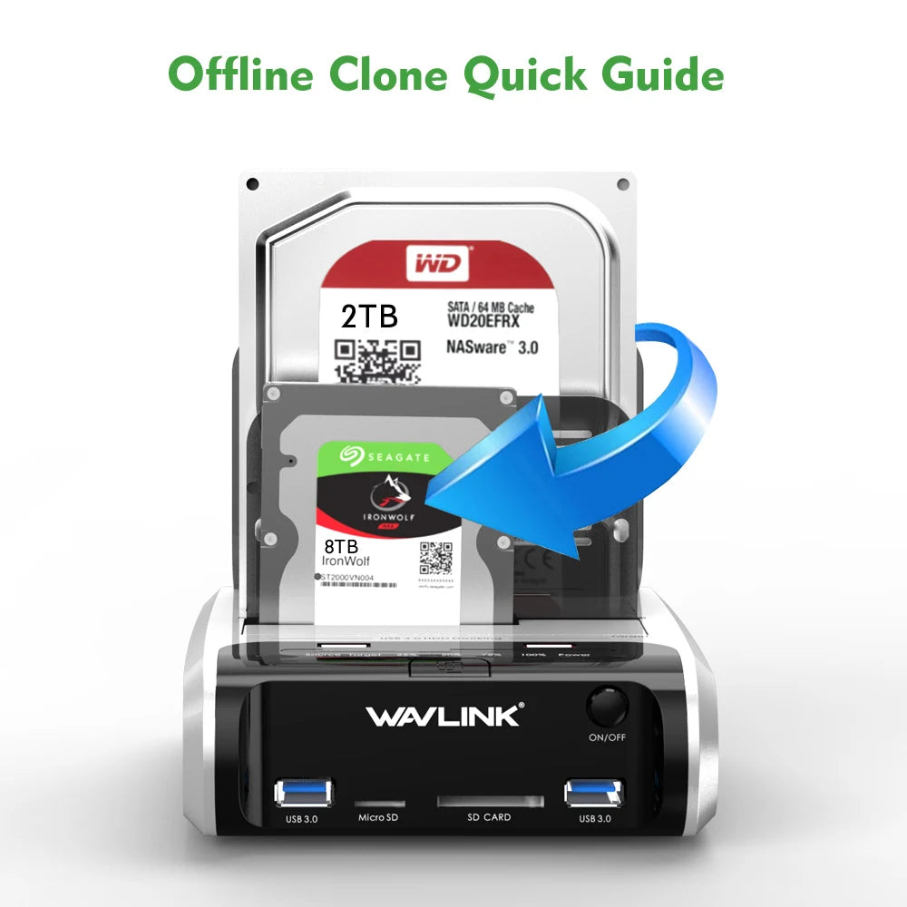 Wavlink USB 3.0 Externes Festplattengehäuse 2,5