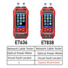 TOOLTOP Ethernet-Kabeltester Multimeter Optischer Leistungsmesser Roter Laser Rauschfreie Kabelverfolgung POE-Spannung QC-Crimptest