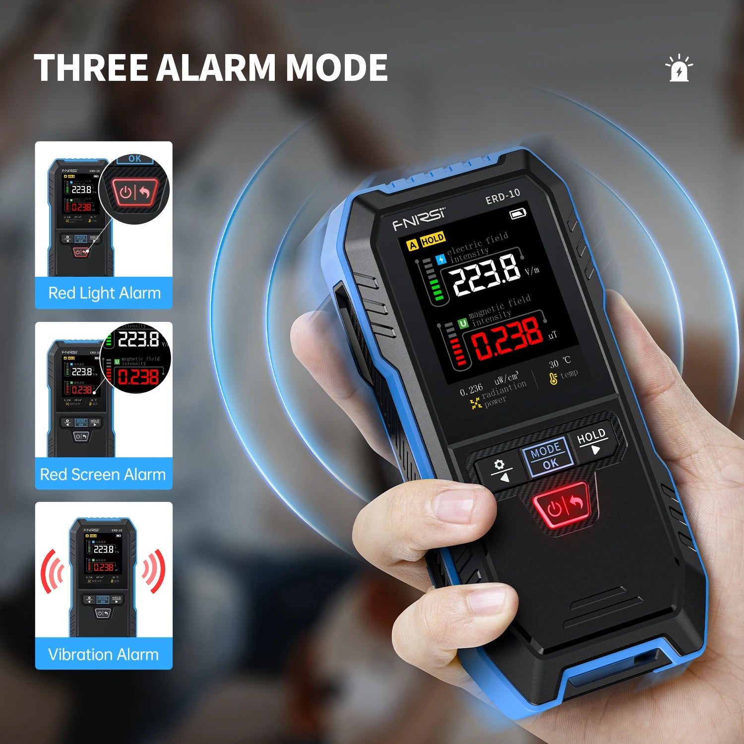 FNIRSI ERD-10 4-IN-1 Electromagnetic Radiation Detector
