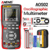ANENG AOS02 Digital Oscilloscope 48MS/s Sampling Rate 10MHZ Analog Transistor Test Multimeter Bandwidth Support Waveform Storage