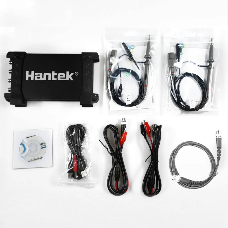 Hantek 6074BE Digital Storage Oscilloscopes 6074BC 6074BD HT201 PC USB Portable Осциллограф 4 Channels 70MHz Bandwidths WIN10
