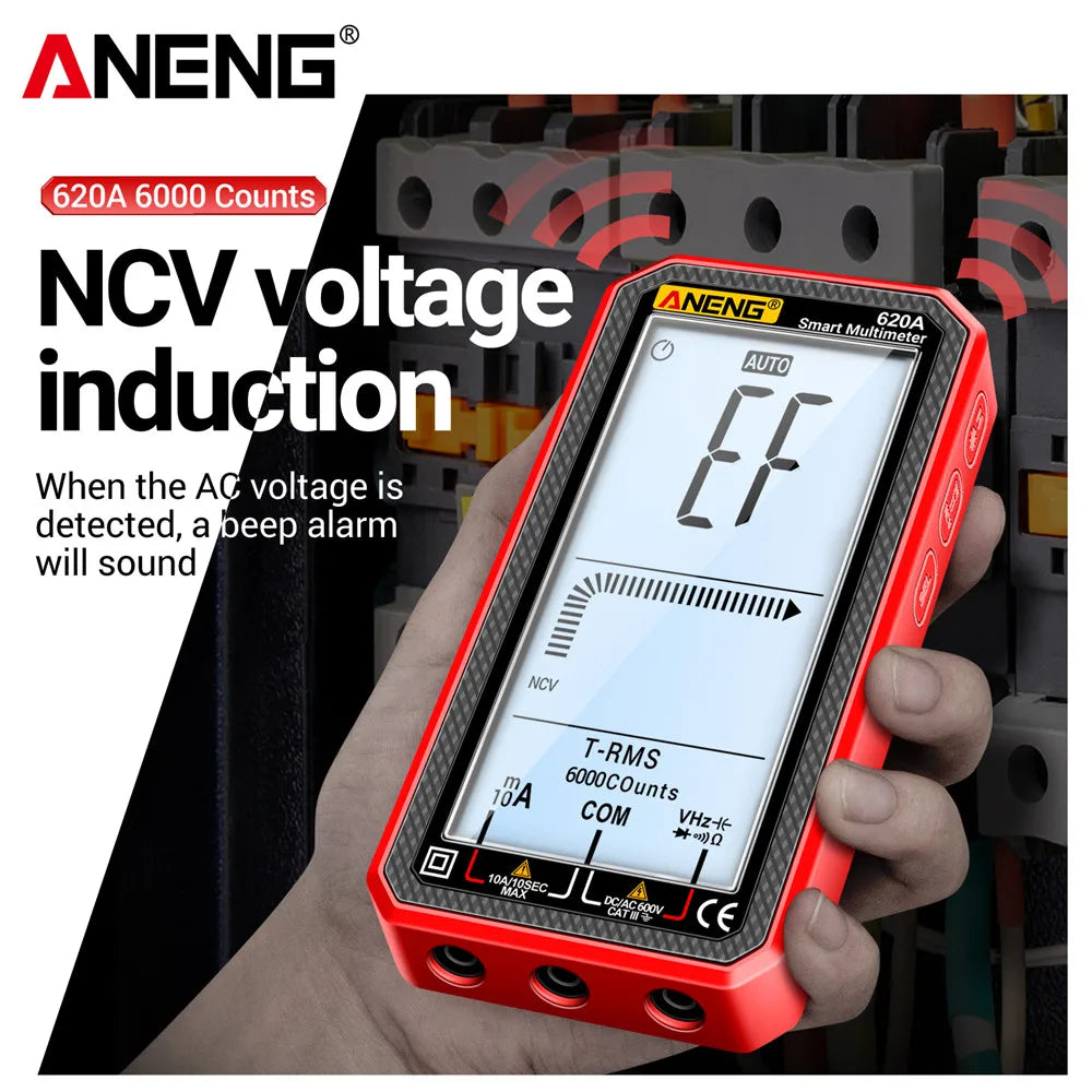 ANENG 620A Digital Multimeter 6000 Counts Professional AC/DC Current Voltage Resistance Diode NCV Multimetro Meter Tester Tools