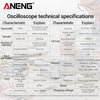 ANENG AOS04 Handheld Oscilloscope Multimeter Digital 50MS/s Sampling Rate Bandwidth Waveform AC Voltage Capacitance Ohm Test Too