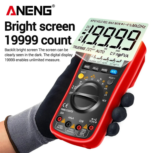 ANENG AN870 Digital Multimeter Profesional 19999 Counts AC/Voltage Current NCV Capacitance Resistance Ohm Auto Range Test Tool