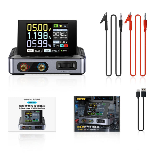 FNIRSI DPS-150 Laboratory DC Power Supply, CNC Adjustable 30V 5A Digital Display Micro Stabilized Switch Power Supply, Portable