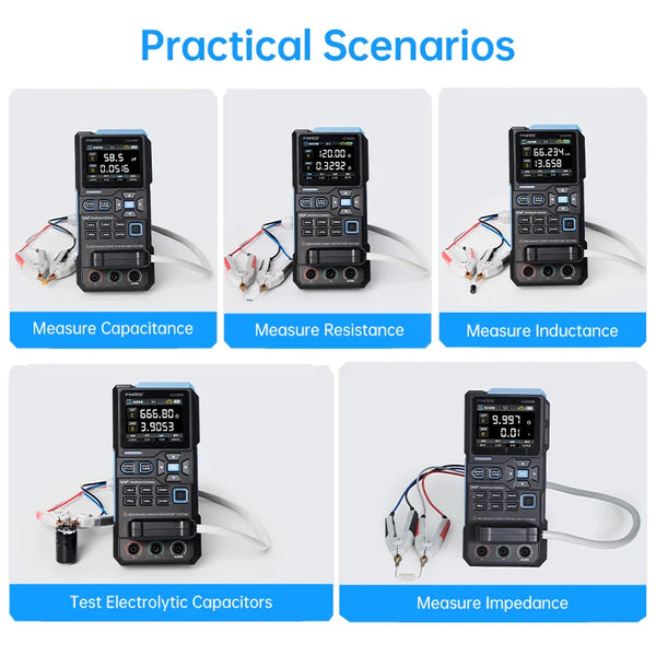 FNIRSI LC1020E Handheld Digital Bridge LCR Meter Auto-Ranging Inductance, Capacitance, Resistance Measurement Tool