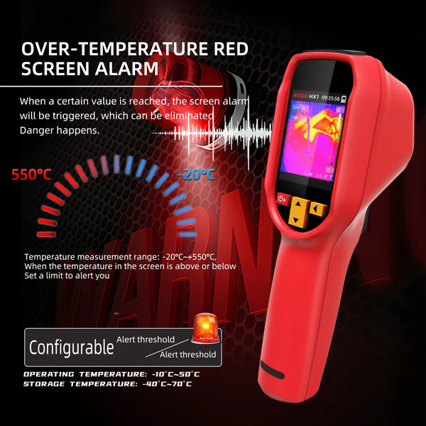 BSIDE HX1 Handheld Thermal Imaging Camera PC Analysis Software Industrial Tester -20~550C 240×240IR resolution 15 color palettes