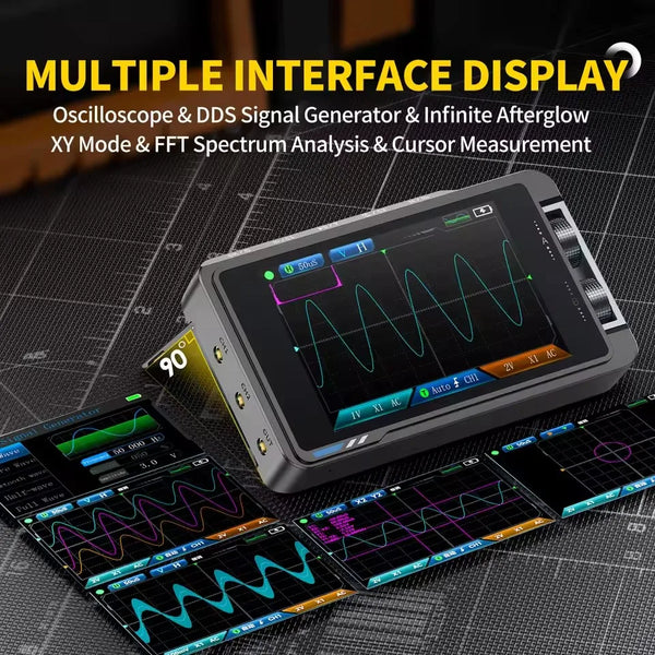 FNIRSI DS215H Handheld Small Hd Screen Digital Oscilloscope+Signal Generator 2IN1 Dual Channel 50MHZ Automatic Osciloscópio Tool
