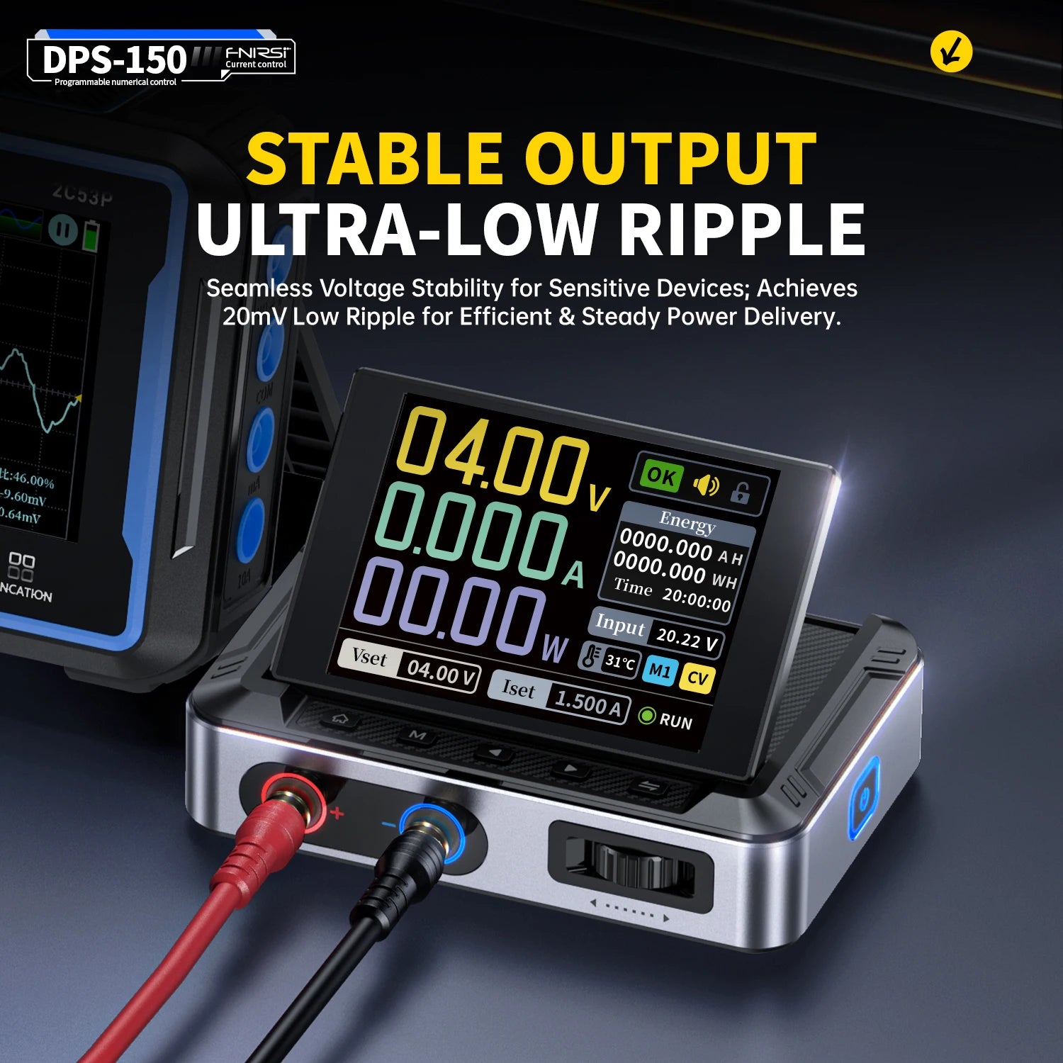 FNIRSI DPS-150 Laboratory DC Power Supply, CNC Adjustable 30V 5A Digital Display Micro Stabilized Switch Power Supply, Portable
