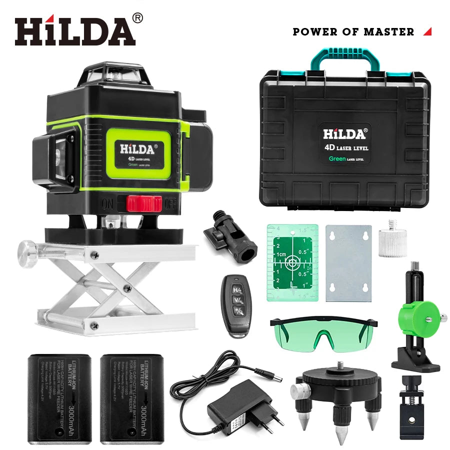 16 Lines 4D 360 Horizontal And Vertical Laser Level green line SelfLeveling Super Powerful Laser level green Beam laser level
