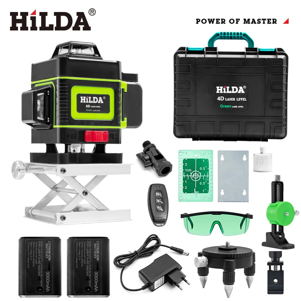 16 Lines 4D 360 Horizontal And Vertical Laser Level green line SelfLeveling Super Powerful Laser level green Beam laser level