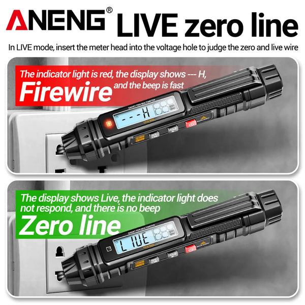 ANENG A3005 Digital Professional Multimeter Pen Testers AC/DC Voltage Meter Live Zero Line Detector Buzzer Ohm Tester Tools