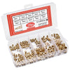 220 pezzi/1 set M2 M2.5 M3 M4 M5 M6 Dado a inserto termico in ottone Dado a inserto termofusibile Filettatura zigrinata Dadi a doppia trama