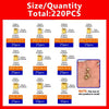220 pezzi/1 set M2 M2.5 M3 M4 M5 M6 Dado a inserto termico in ottone Dado a inserto termofusibile Filettatura zigrinata Dadi a doppia trama