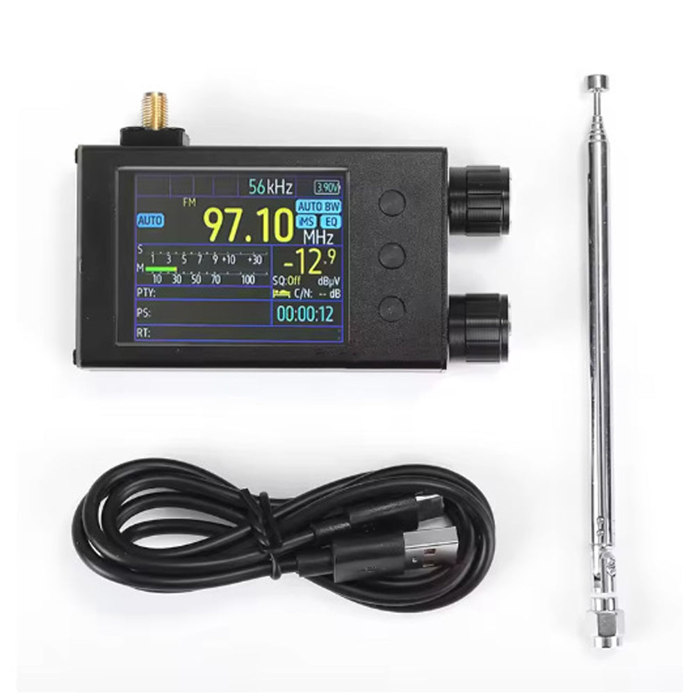 Mini Black Portable TEF6686 Full Band  FM/LW/MW/SW Radio Receiver  2.4