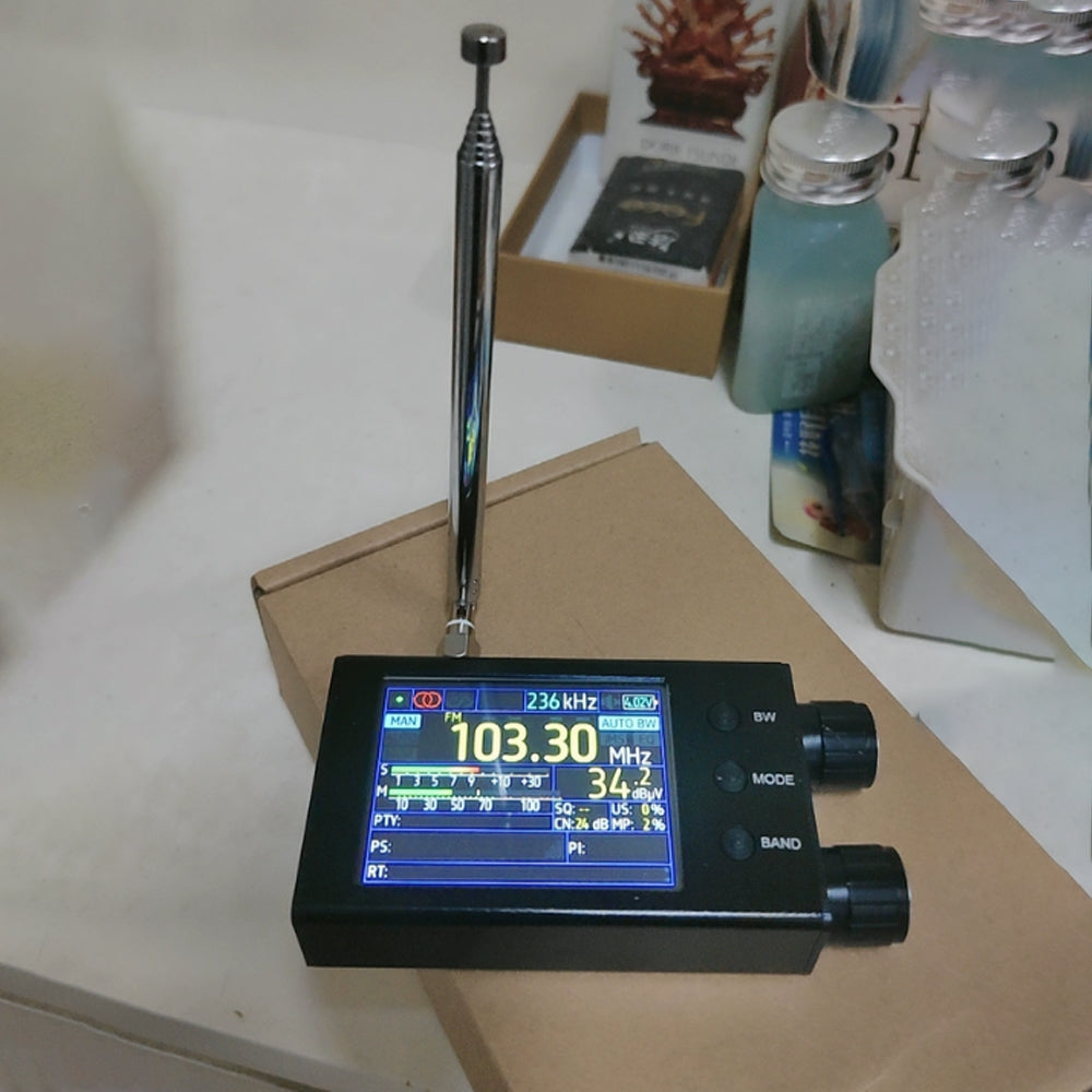 Mini Black Portable TEF6686 Full Band  FM/LW/MW/SW Radio Receiver  2.4