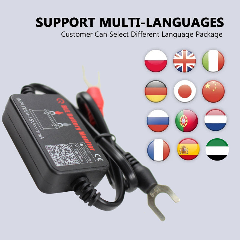 12V Automotive Battery Tester Diagnostic Instrument Bluetooth 4.0 BM2 Battery Monitor Tester product image