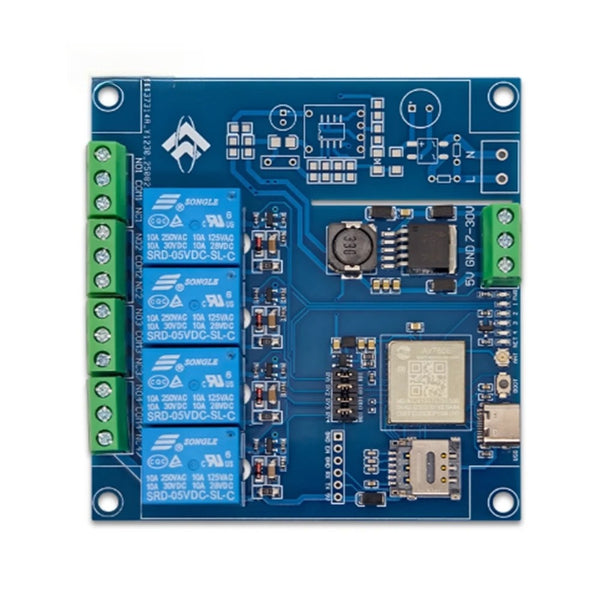 IR780E 4G full network four way relay module Bluetooth WiFi development board DC7-24V power detail image 3