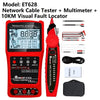 TOOLTOP 3 in 1 LAN Cable Tester Visual Fault Locator Multimeter 600M Length Measure Cable Mapping POE Rj45 Network Cable Tracker