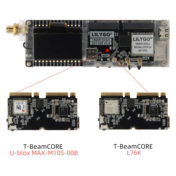 LILYGO® Meshtastic T-Beam SUPREME ESP32-S3 Entwicklungsboard mit SX1262 LoRa-Modul (433/868/915 MHz), GPS, WLAN, Bluetooth und 1,3-Zoll-OLED-Display 