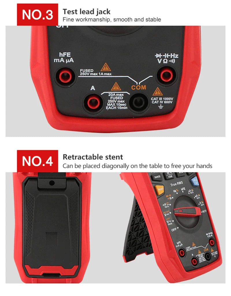 UNI-T UT61B UT61D UT61E Plus Smart Multimeter Analog & Digital Polymer Electrician Tester Voltmeter Ammeter Electric Multi Meter