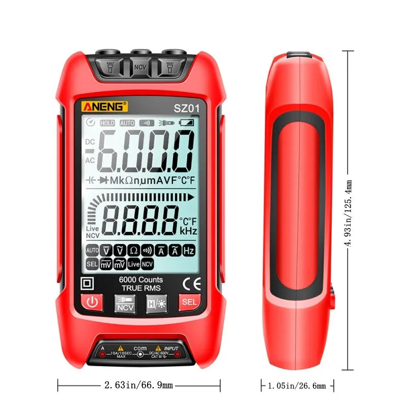 ANENG SZ01 SZ02 Smart Digital Multimeter Handheld Multifunctional High Precision Electrician Maintenance Instrumen Temp Resistan