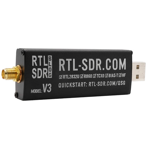 RTL-SDR Blog RTL SDR V3 R860 (R820T2) RTL2832U 1PPM TCXO SMA RTLSDR Software Defined Radio (Dongle Only)