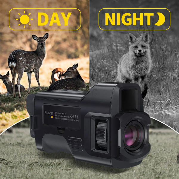 FNIRSI NVS-20 Monocular Telescope Night Vision Device 4K HD 6X Digital Zoom Device Day Night Dual Use or 300m Hunting Camping