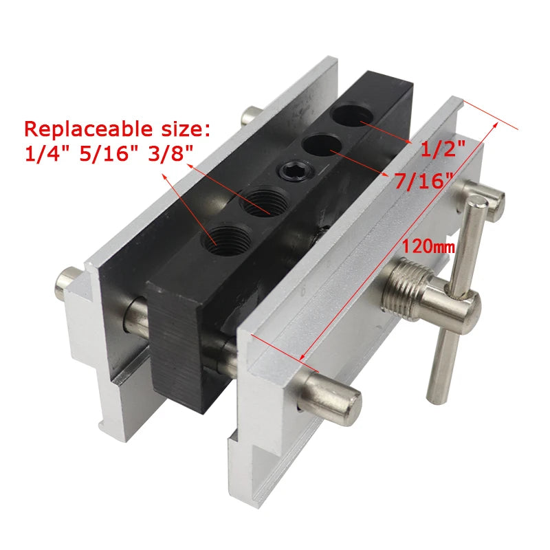 Quick Self Centering Doweling Jig Drill Guide Vertical Positioning Hole Puncher Metric / Inch Drill Bushing Woodworking Tools