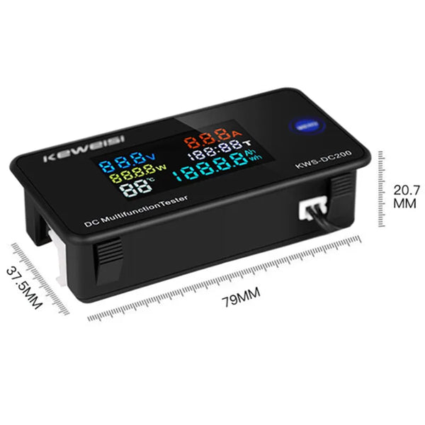 KWS DC-200 Voltmeter Ammeter DC 0-200V KWS Power Energy Meter LED Digital DC Wattmeter Electric Meter with Reset Function 0-100A