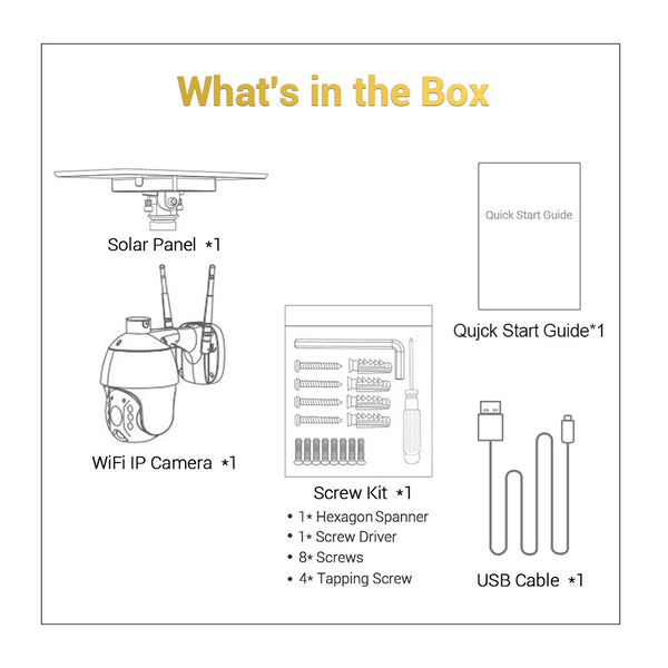 IP Camera ESCAM QF280 1080P Solar Waterproof Wireless Wifi PIR Alarm Night Vision PTZ IP Camera