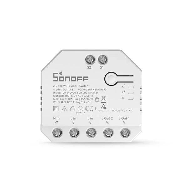 SONOFF Dual R3 2 Gang Wifi Smart Switch Dual Relay Module With Power Metering Smart Roller Shutter Switch Control Via ewelink