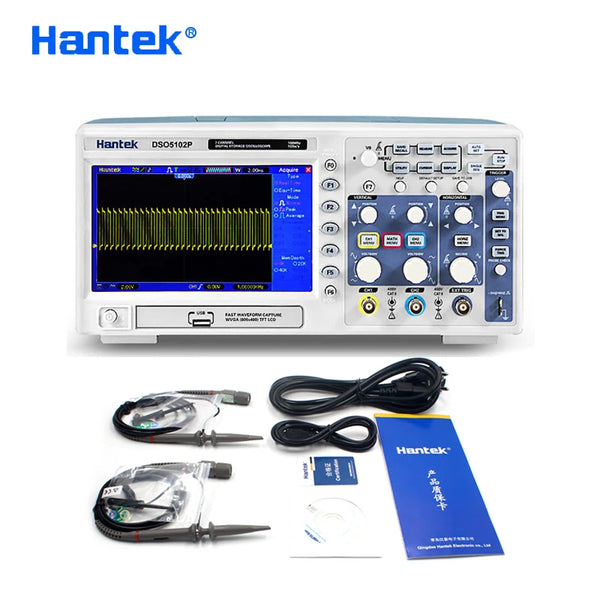 Hantek DSO5202P DSO5102P DSO5072P Digital-Speicheroszilloskop 2-Kanal 70 MHz-200 MHz Bandbreite 1 GSa/S 40 K TFT USB-Speicher 