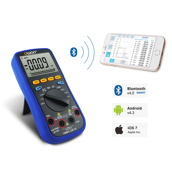 OWON B35T+ True RMS Digital Multimeter BLE 3in1 Datalogger+Multimeter+Temperature Multi-Connection for Mobile Phone Testing Tool