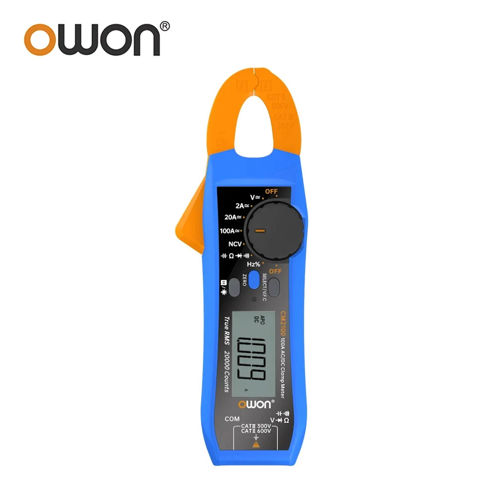 OWON CM2100 CM2100B Digital Multimeter High-Precision 20000 Count AC/DC Current Clamp Tester True RMS VFC Diode Portable Ammeter