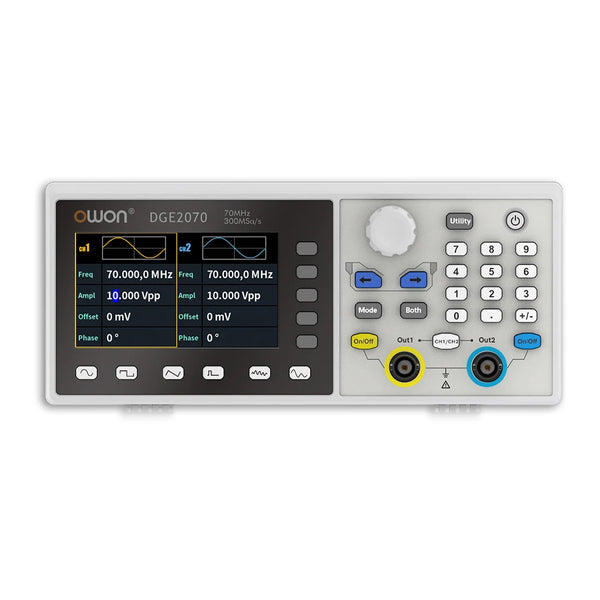 OWON DGE2035 DGE2070 Arbitrary Waveform Generator 2 Channels 35Mhz 70Mhz Bandwidth 14Bits 300MSa/s Sample rate