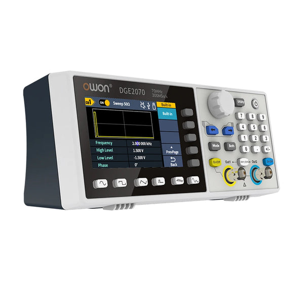 OWON DGE2035 DGE2070 Arbitrary Waveform Generator 2 Channels 35Mhz 70Mhz Bandwidth 14Bits 300MSa/s Sample rate