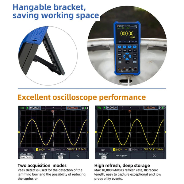 OWON HDS2102S HDS272S HDS242S Handheld Digital Oscilloscope 100MHz Bandwidth 500MS/s 2CH + 1CH Generator Multimeter osciloscopio