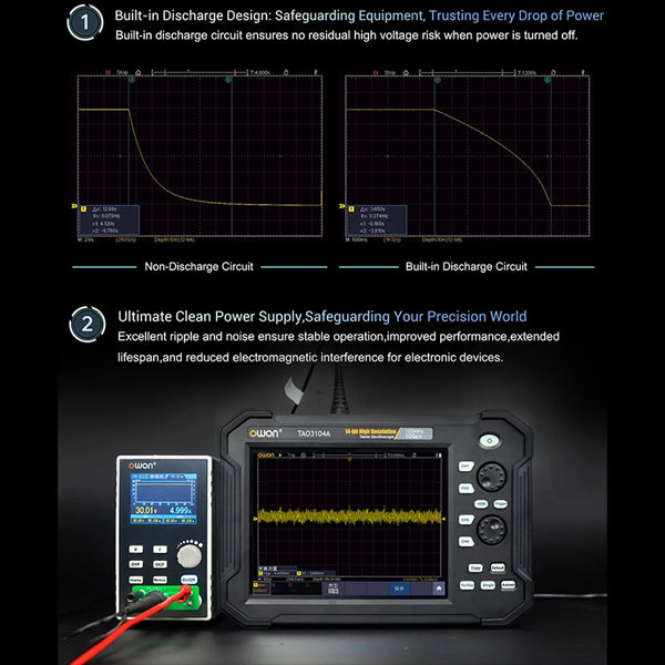 OWON SPS3081 SPS6051 Silent Fanless Series Programmable Linear DC Power Supply Digital Switching Regulator 2.8 Inch TFT LCD