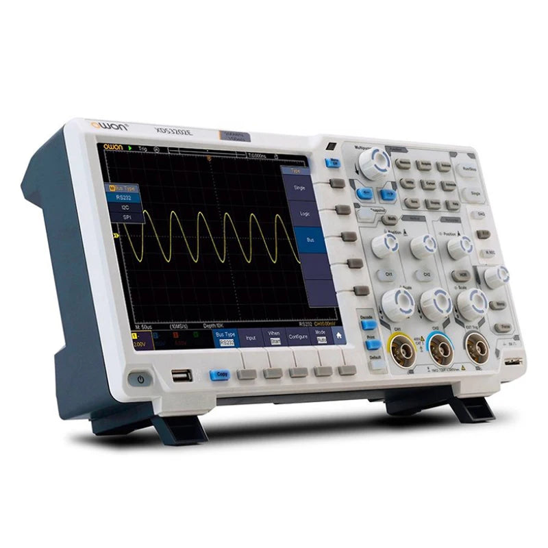 OWON XDS3202E Digital Oscilloscope 1GS/s 200MHz 2 Channels 40M Record Length 8 Bits 8Inch USB I2C SPI RS232 CAN 2CH Oscilloscope