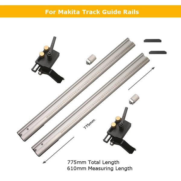 Woodworking Parallel Guide System Double-layer Guide Tool for W-new / Makita / Festool Tracksaw Rails (Guide Rails Not Included)