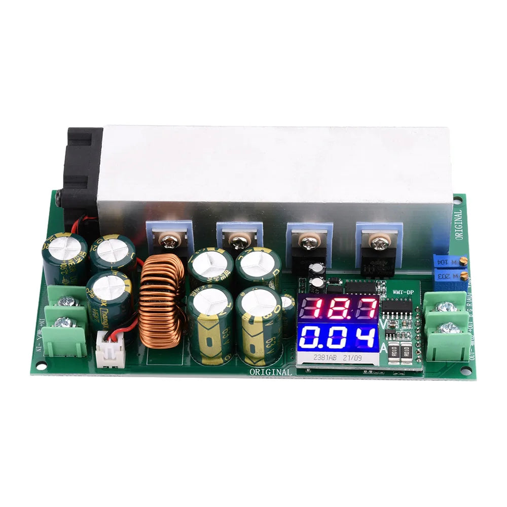 DC-DC High Power 600W Adjustable Step-down Power Supply Module With Fan 12V-80V To 2.5V-50V Buck Converter 25A Constant Current